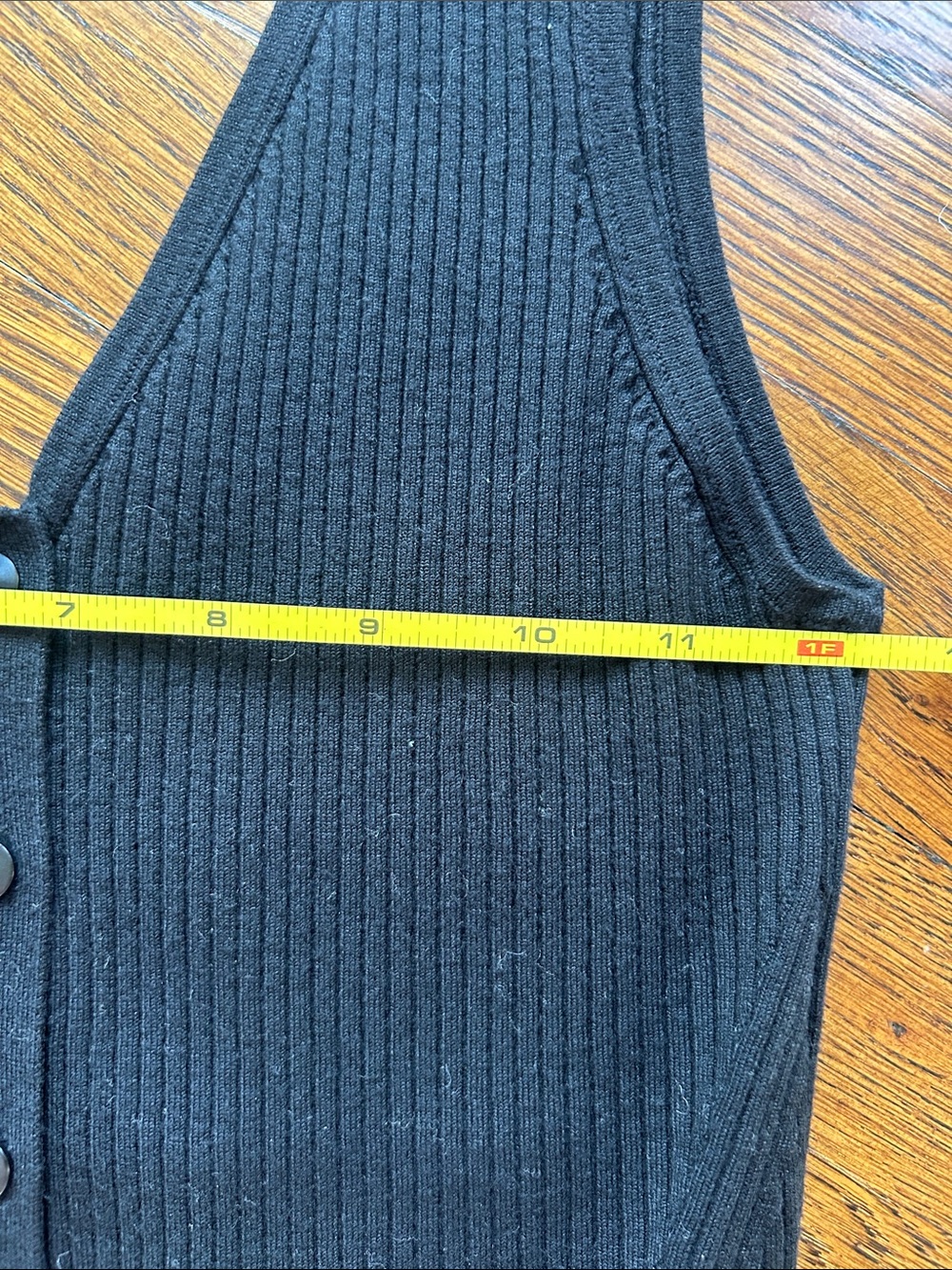 Madewell Black Ribbed Button-Front Camisole - Picture 4 of 5